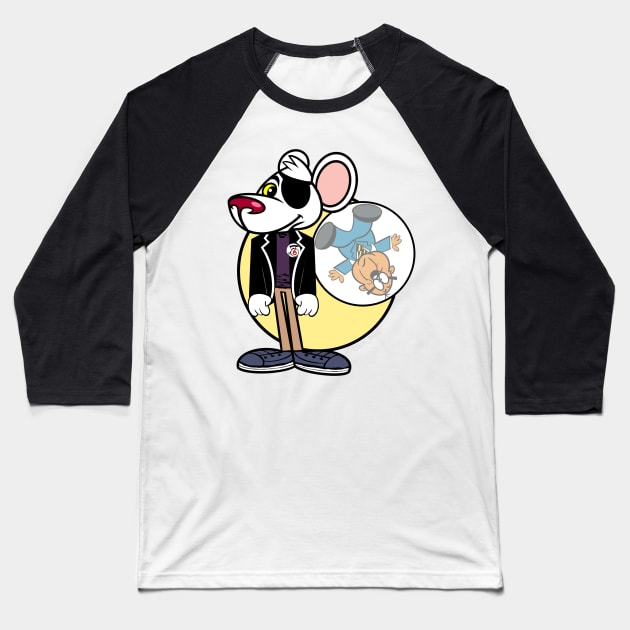 Danger Mouse Baseball T-Shirt by Dark_Inks